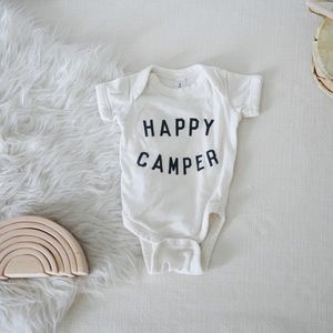 “Happy Camper” onesie